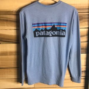 Patagonia long sleeve t shirt XS light blue